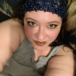 Navy Blue Beaded Headband